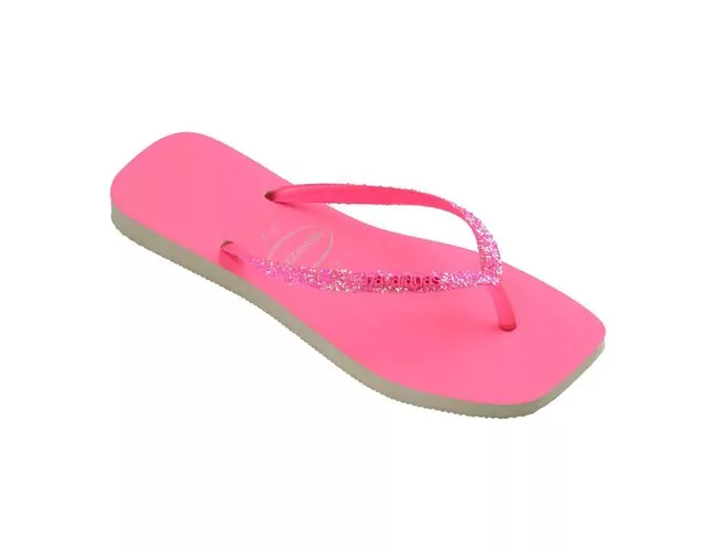Chinelo Feminino Havaianas Slim Square Glitter Neon - Atacado