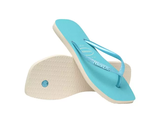 Chinelo Feminino Havaianas Slim Square Glitter Neon - Atacado