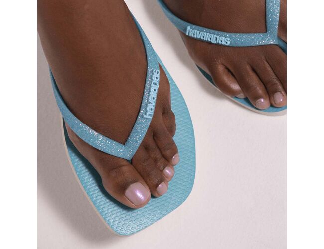 Chinelo Feminino Havaianas Slim Square Glitter Neon - Atacado