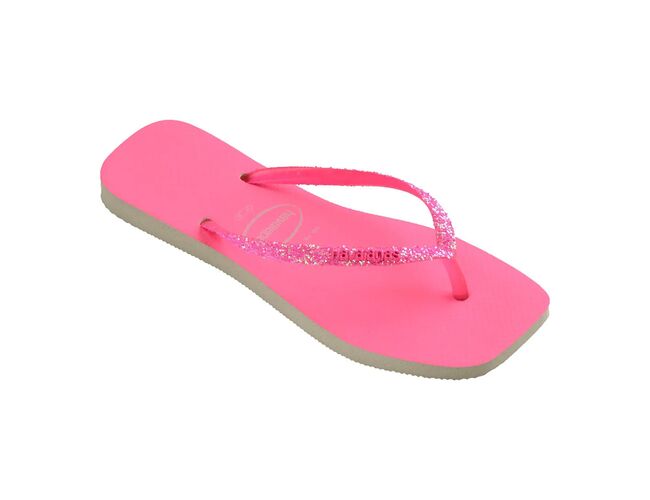 Chinelo Feminino Havaianas Slim Square Glitter Neon - Atacado