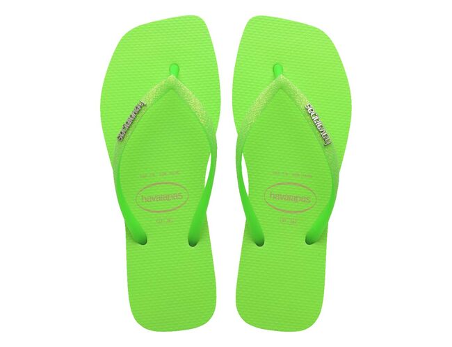 Chinelo Feminino Havaianas Slim Square Glitter Neon - Atacado