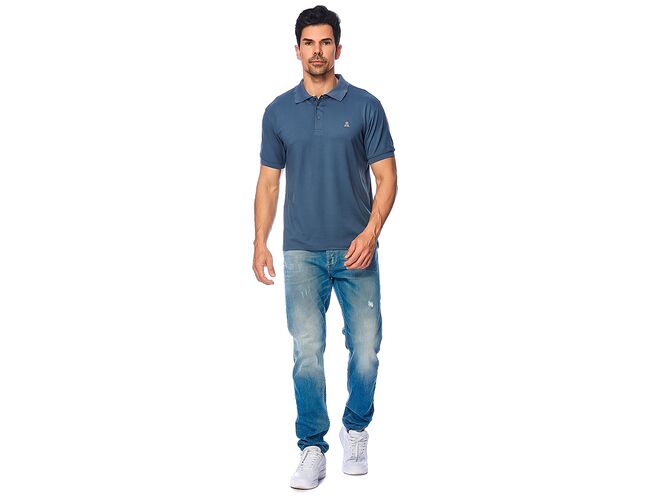Camiseta polo masculina Broken Rules 120245 - Atacado