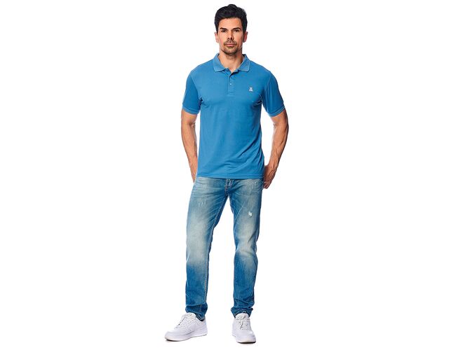 Camiseta polo masculina Broken Rules 120246 - Atacado