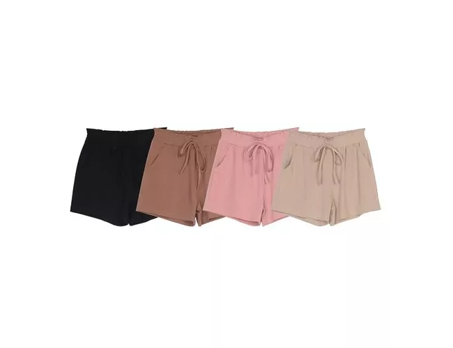 Shorts feminino cintura alta Facinelli 260095 - Atacado