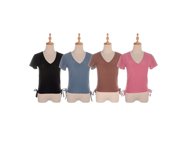 Blusa Manga Curta Fitness Feminina Facinelli 220210 - Atacado