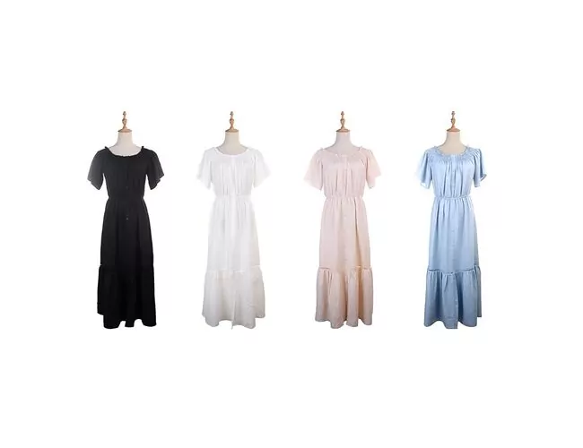 Vestido feminino manga curta Midi Facinelli 230242 - Atacado