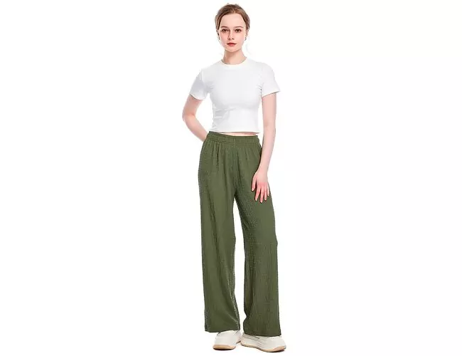 Calça Feminina Pantalona Cintura Alta 290055 - Atacado