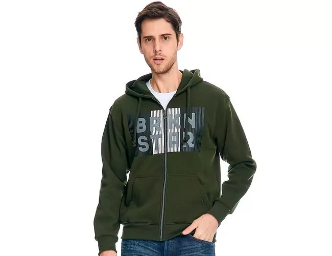 Blusa de Moletom Flanelada Com Zíper 540398 - Atacado