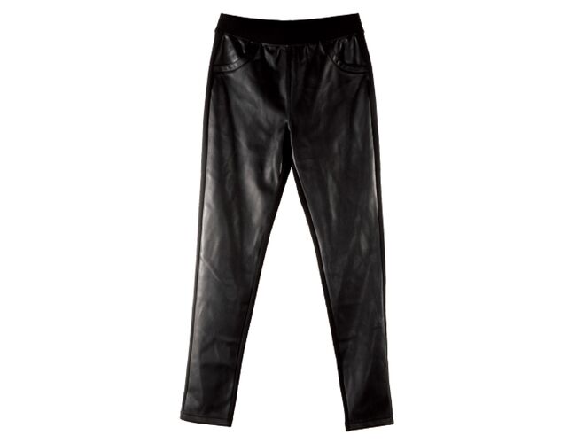 Calça Feminina em PU e Malha Preto 240479 - Atacado