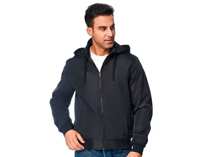 Jaqueta Masculina de Sarja Com Capuz 580056 - Atacado