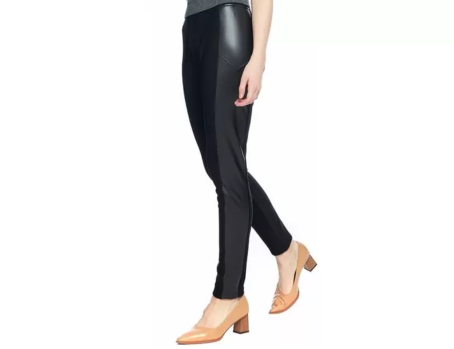 Calça Feminina Peluciada Detalhe em Courino 240482 - Atacado