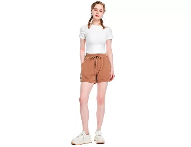 Shorts feminino cintura alta Facinelli 260096 - Atacado