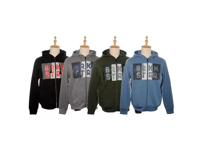 Blusa de Moletom Flanelada Com Zíper 540398 - Atacado