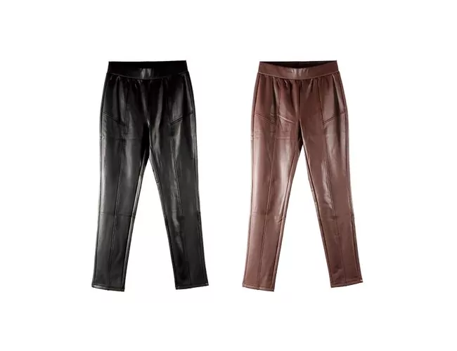 Calça Feminina em PU Com Cós Elástico 240473 - Atacado