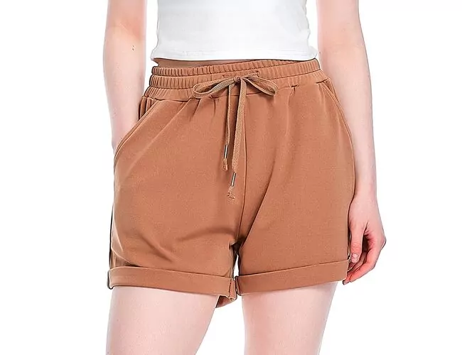 Shorts feminino cintura alta Facinelli 260096 - Atacado