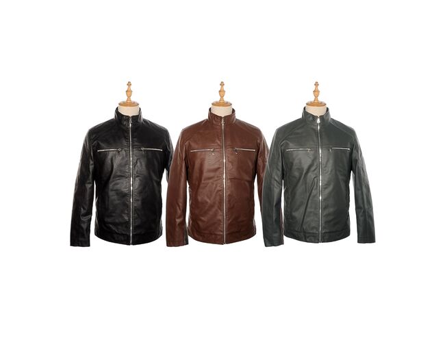 Jaqueta Masculina Em Pu Com Zíper 520139 - Atacado