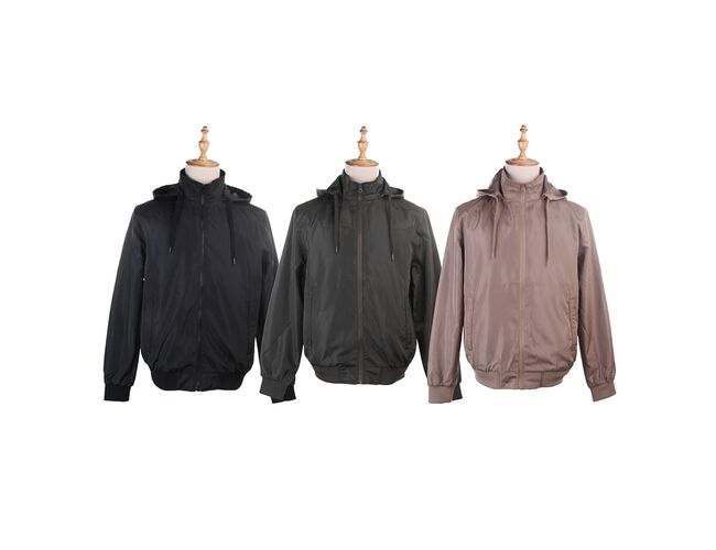 Jaqueta Masculina de Sarja Com Capuz 580056 - Atacado