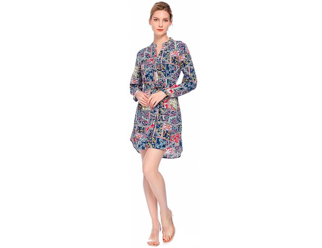 Vestido Chemise Feminino Estampado 660160 - Atacado