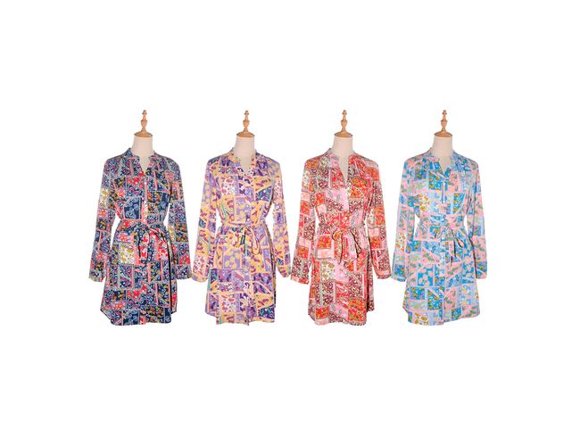 Vestido Chemise Feminino Estampado 660160 - Atacado