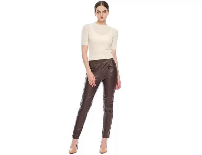 Calça Feminina Skinny de Courino 240469 - Atacado