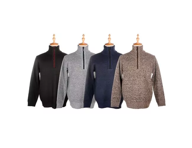 Blusa Masculina Gola Alta de Lã Com Zíper 590170 - Atacado