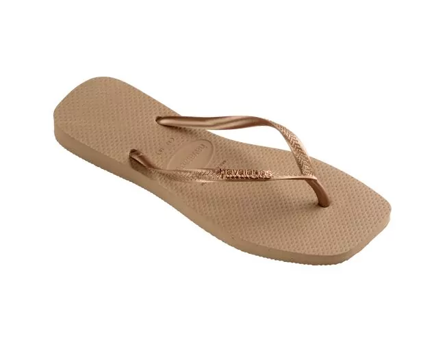 Chinelo Feminino Havaianas Slim Square Logo Metallic - Atacado