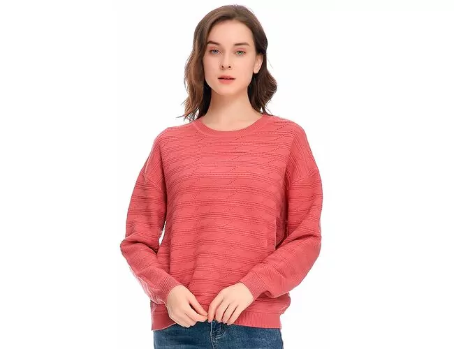 Blusa Feminina De Tricot Canelado Gola Redonda 650965 - Atacado