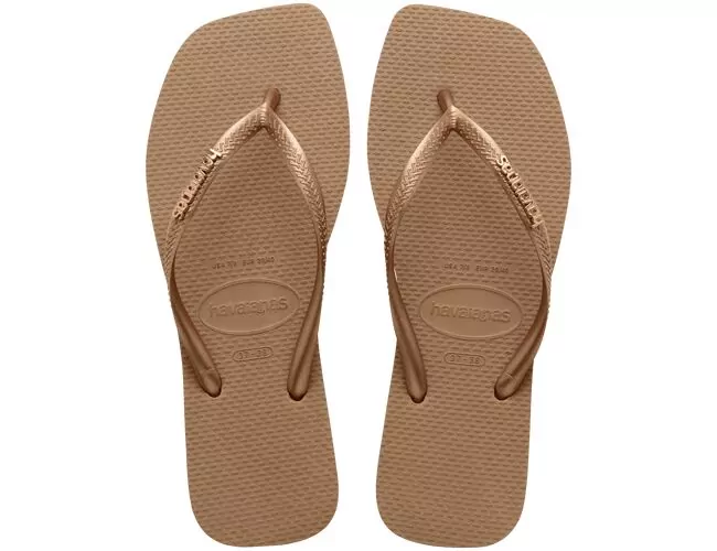 Chinelo Feminino Havaianas Slim Square Logo Metallic - Atacado