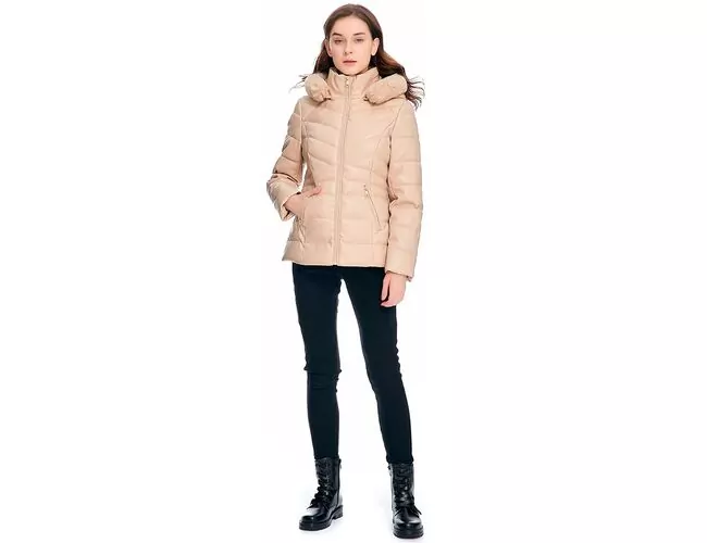 Jaqueta Feminina Puffer Resinada Com Capuz - 620278