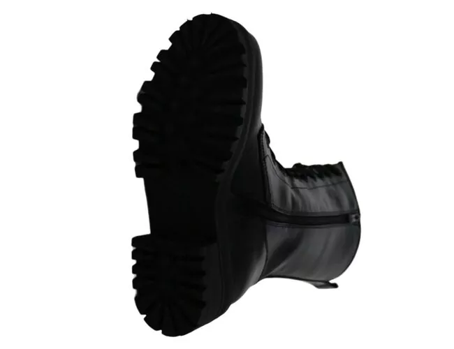 Bota Coturno Feminina Salto Tratorado Mooncity 72227 Preto - Atacado