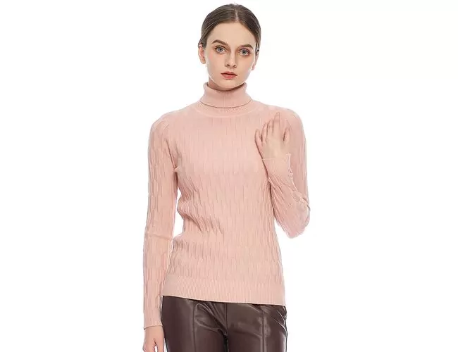 Blusa Feminina Em Tricot Gola Alta 651042 - Atacado