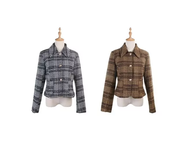 Jaqueta Feminina Xadrez 610274 - Atacado