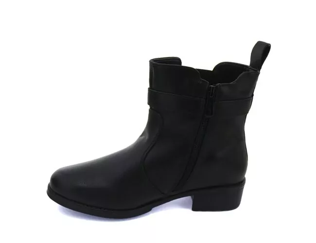 Bota Chelsea Feminina Coturno Fivela Salto Baixo 72110 Preto - Atacado