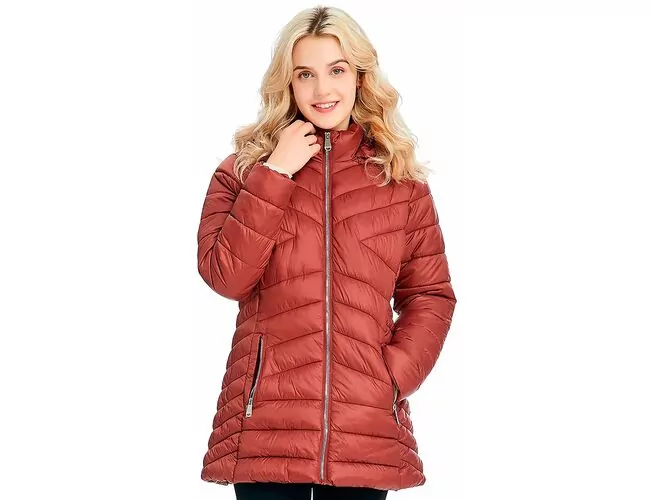 Jaqueta Puffer Feminina Alongada Peluciada 620251 - Atacado