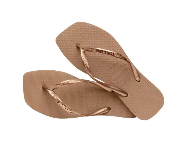 Chinelo Feminino Havaianas Slim Square Logo Metallic - Atacado