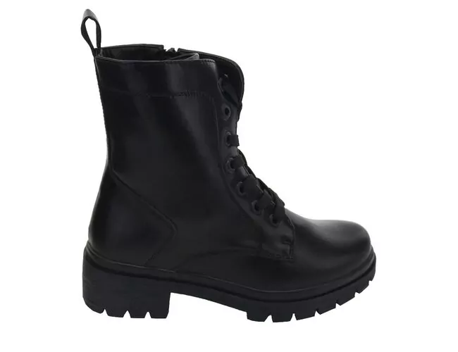 Bota Coturno Feminina Salto Tratorado Mooncity 72281 Preto - Atacado