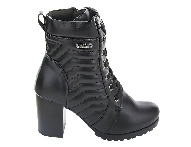 Bota Coturno Feminina Com Salto Bloco Mooncity 73131 - Atacado