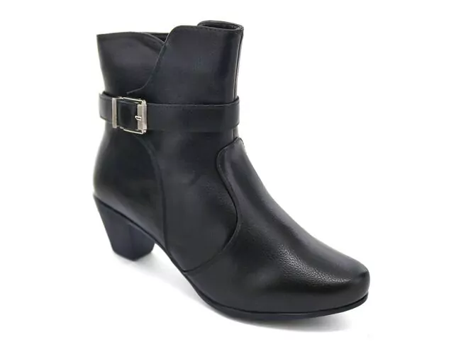 Bota Casual Feminina De Cano e Salto Baixo Mooncity 73037 Preto - Atacado