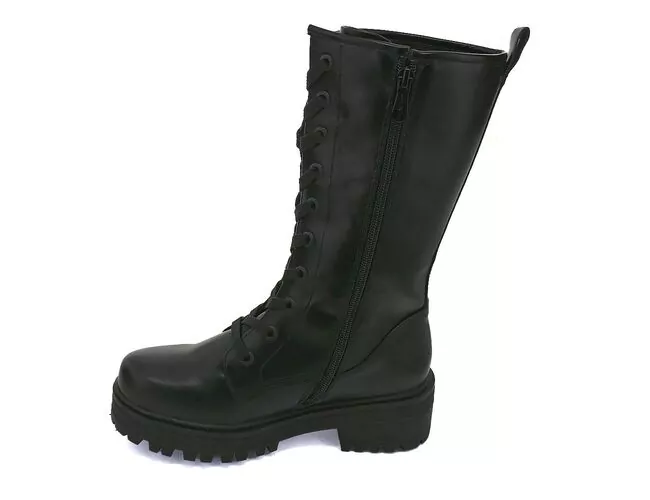 Bota Coturno Feminina Salto Tratorado Mooncity 72227 Preto - Atacado