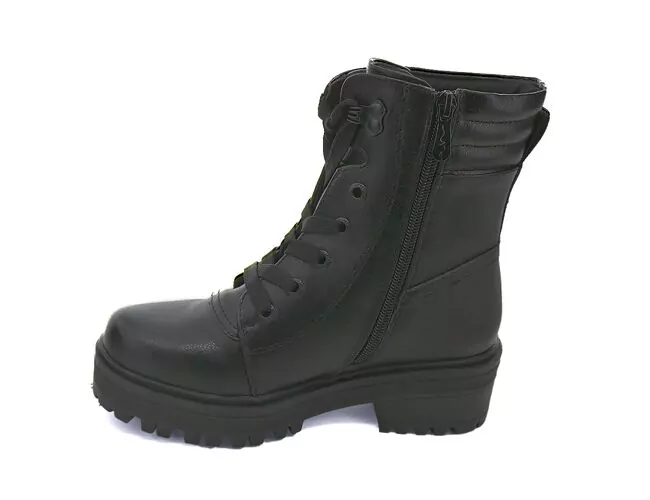 Bota Coturno Salto Baixo Tratorada Feminina Mooncity 72223 Preto - Atacado