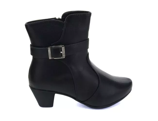 Bota Casual Feminina De Cano e Salto Baixo Mooncity 73037 Preto - Atacado