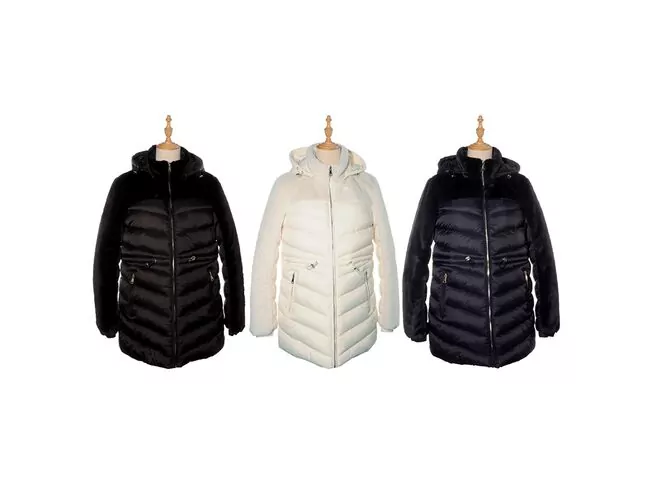 Jaqueta Parka Feminina Nylon e Plelo Com Bolsos 620265 - Atacado