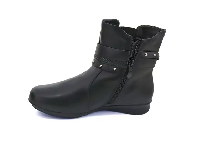 Bota Cano Baixo Feminina Mooncity 71083 Preto - Atacado