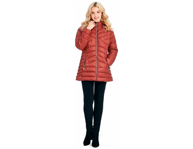 Jaqueta Puffer Feminina Alongada Peluciada 620251 - Atacado