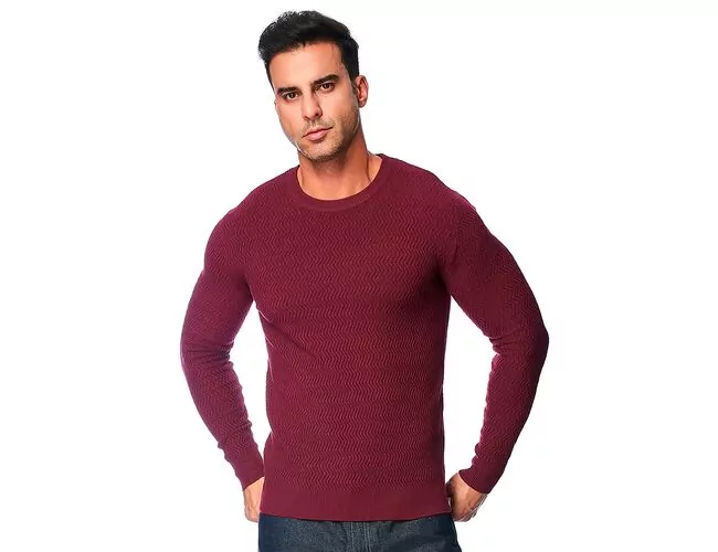 Blusa Suéter Masculino de Tricot Com Textura 590217 - Atacado