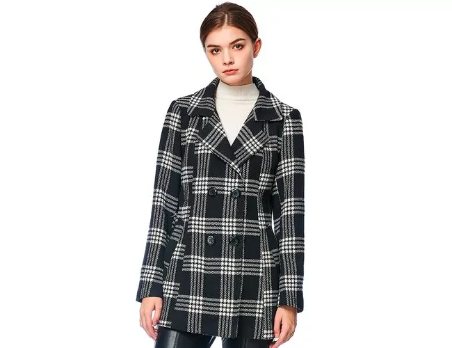 Casaco Sobretudo Feminino Xadrez 610271 - Atacado