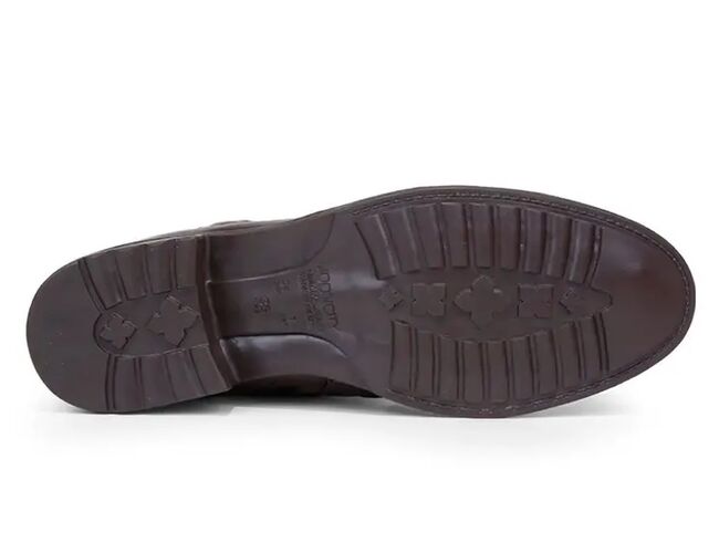 Bota Chelsea Feminina Coturno Fivela Salto Baixo 72110 Marrom - Atacado