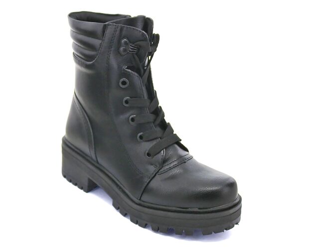 Bota Coturno Salto Baixo Tratorada Feminina Mooncity 72223 Preto - Atacado