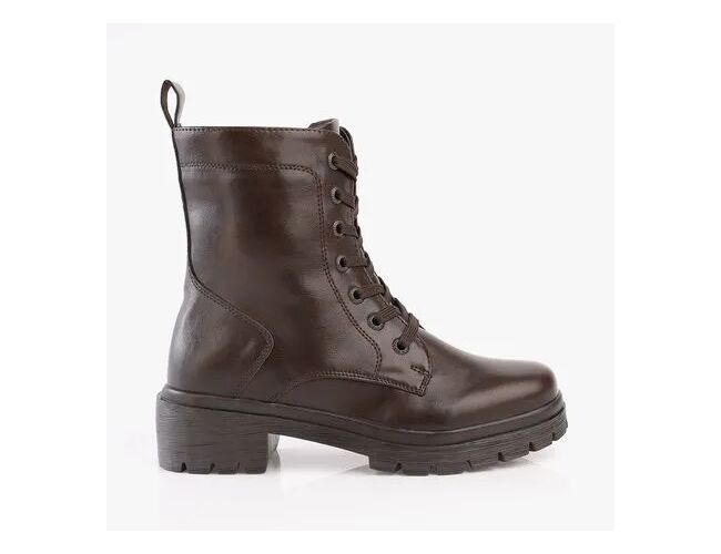 Bota Coturno Feminina Salto Tratorado Mooncity 72281 Marrom - Atacado