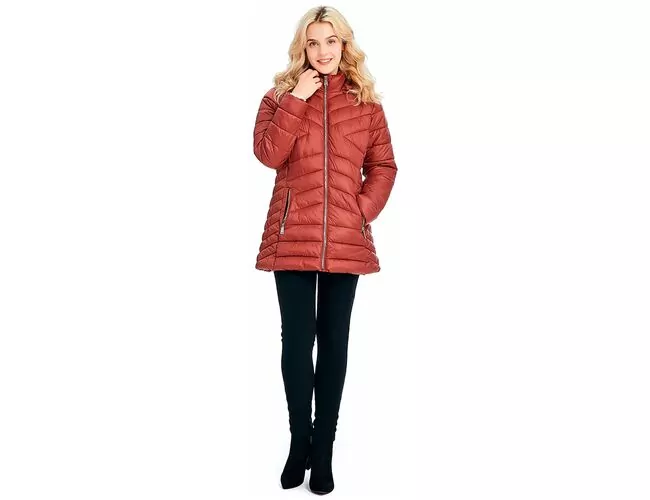 Jaqueta Puffer Feminina Alongada Peluciada 620251 - Atacado
